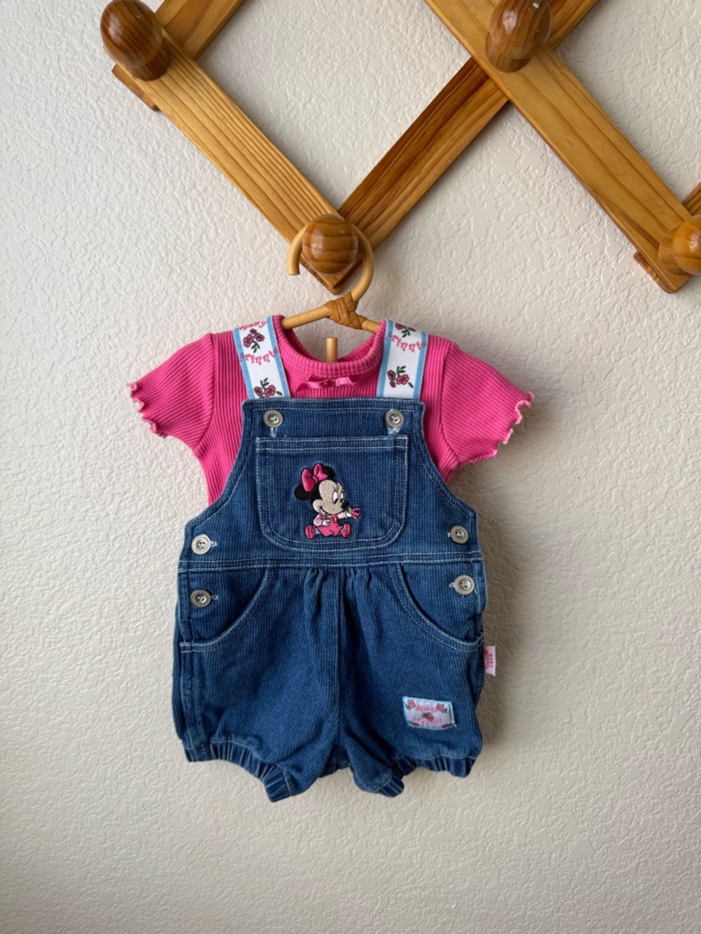 Vintage Disney Babies - Baby Minnie Shortalls